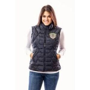 Lake Girl Navy Blue Quilted Down Vest Medium